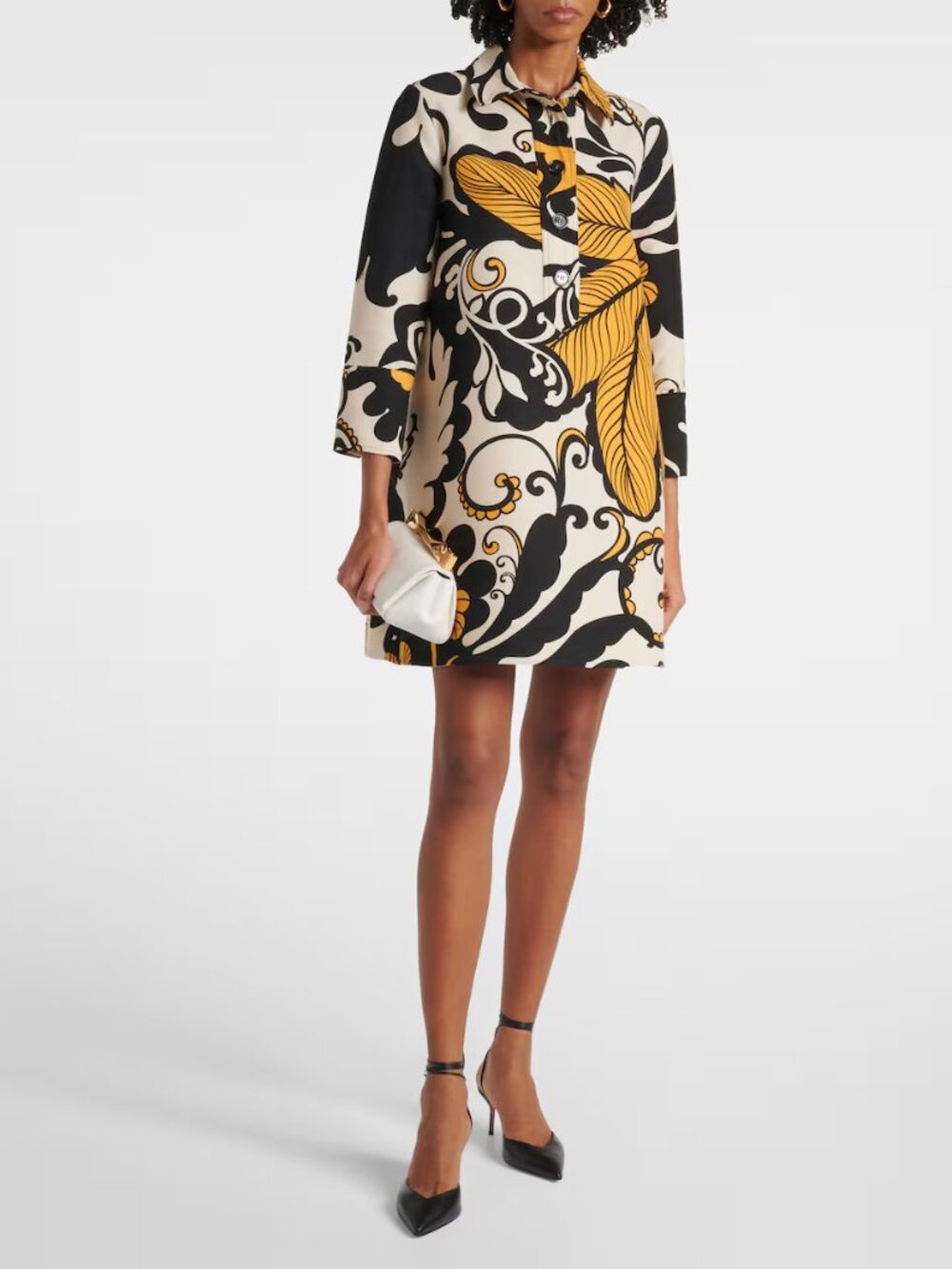 La DoubleJ Artemis floral wool-blend minidress